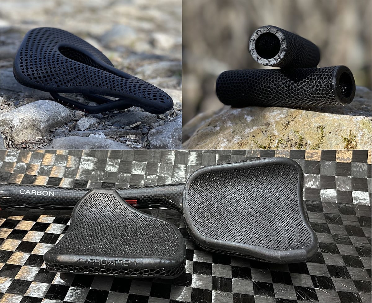 Saddle, grips and arm pads