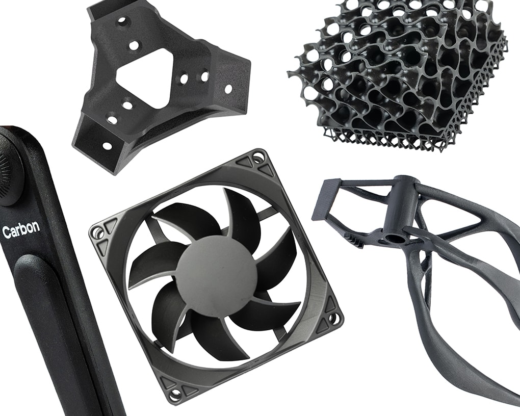 A variety of products made with Carbon materials